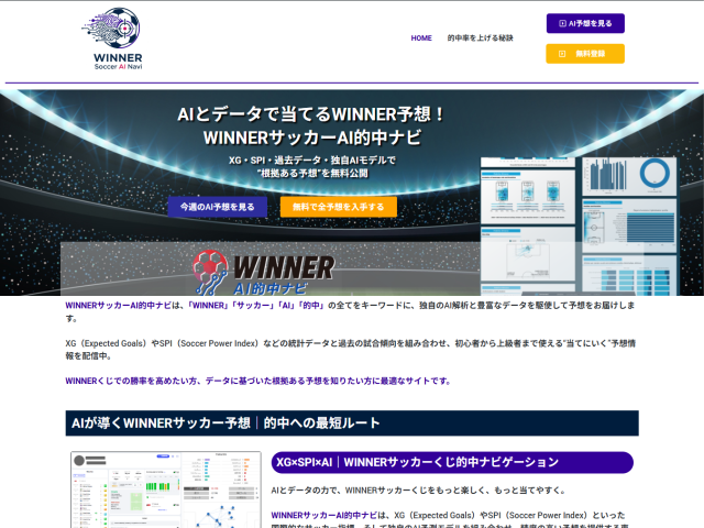 WINNERサッカーAI的中ナビ